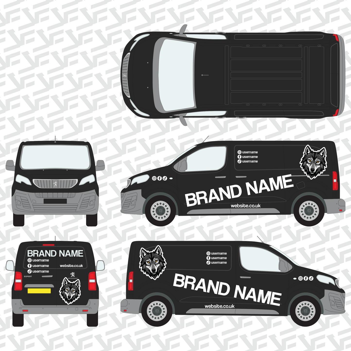 Vector Edge Van Graphics Kit - Mascot Edition