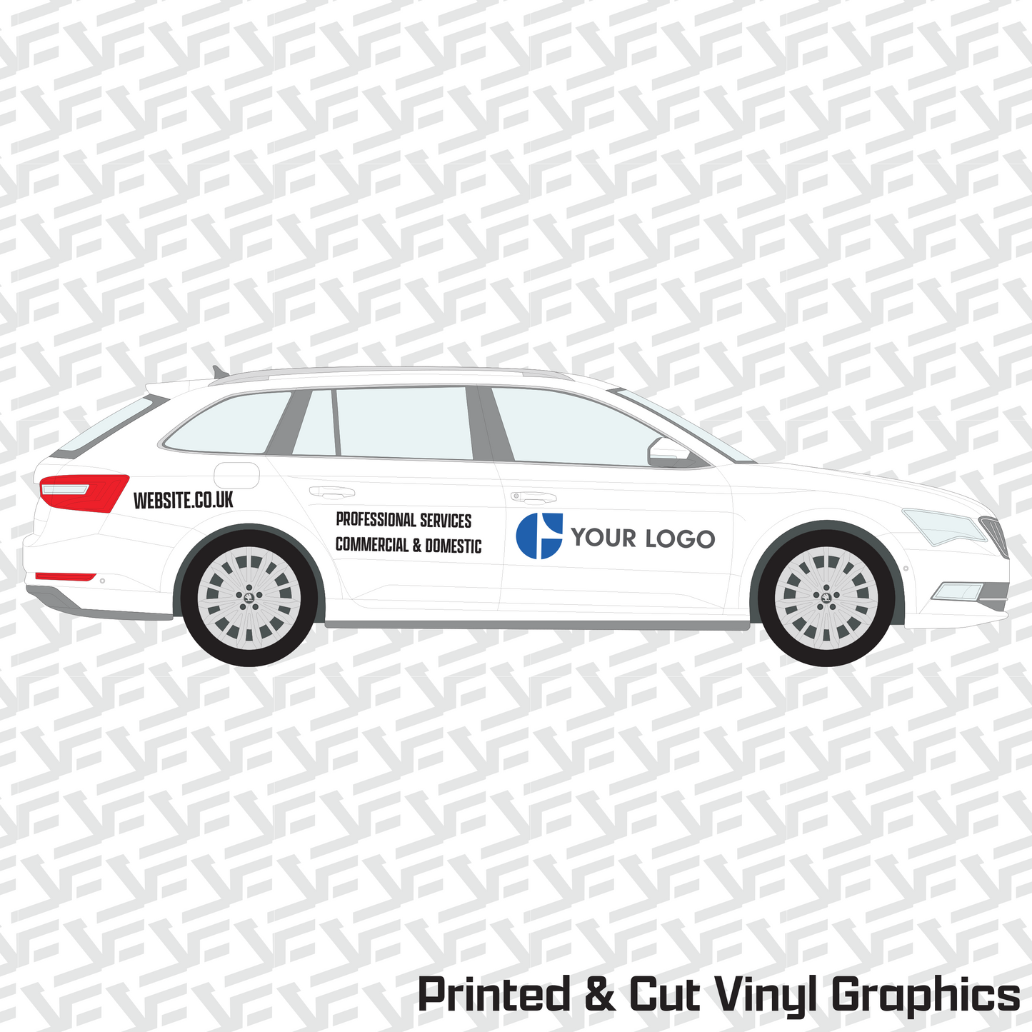 Vector Edge Car Graphics Kit - Clean Line Edition
