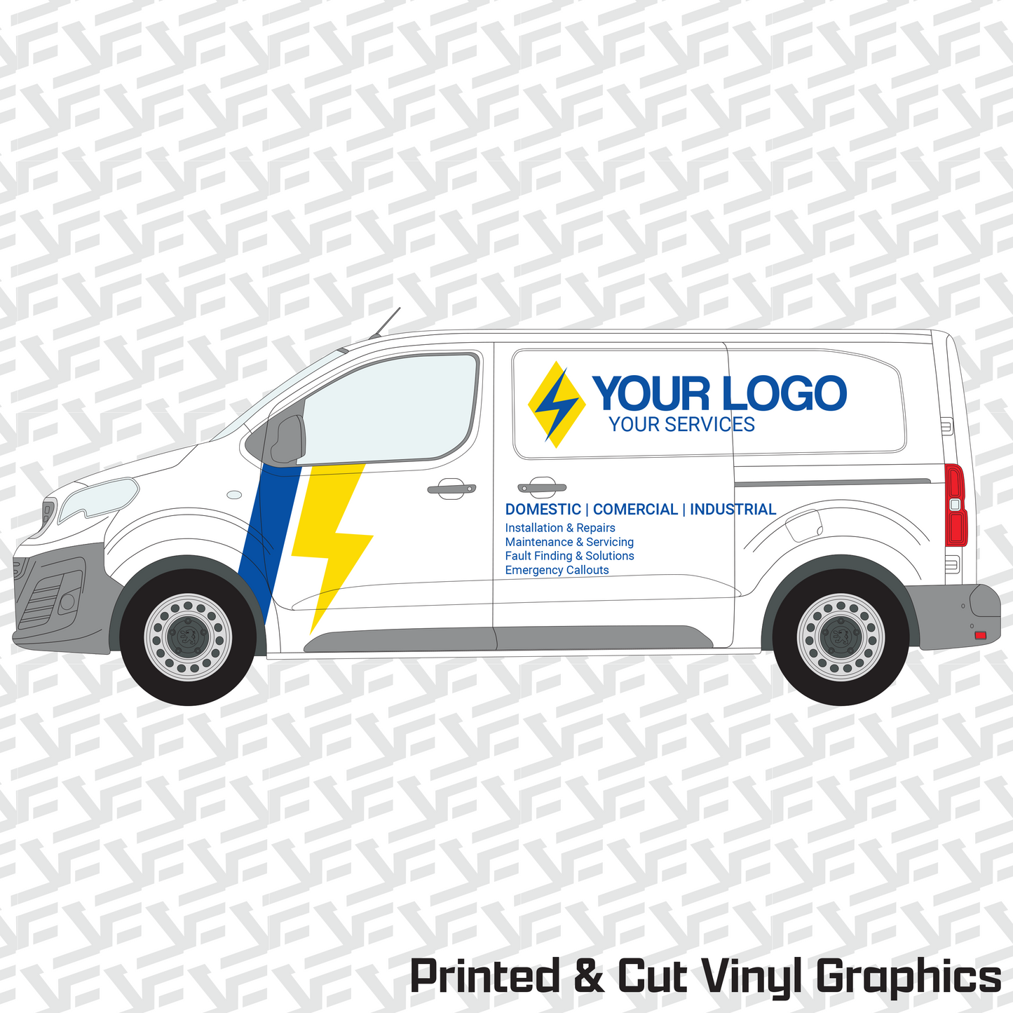 Vector Edge Trade Based Van Graphics Kit - Volt Edition