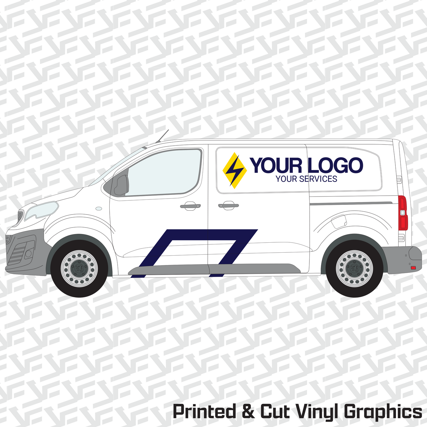 Vector Edge Small Van Graphics Kit - Bolt Edition