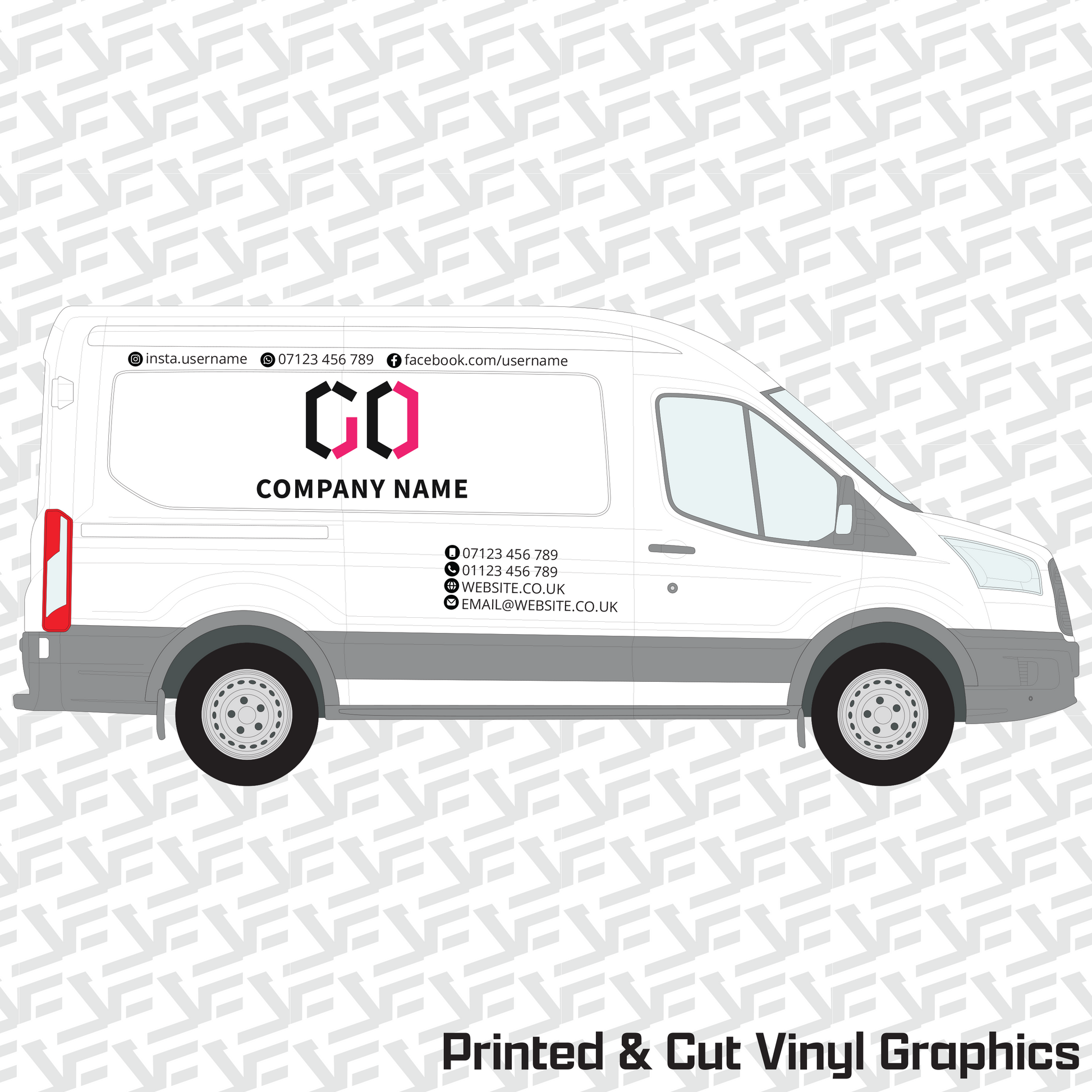 VectorEdge Large Graphics Kit Modern Edition on large van