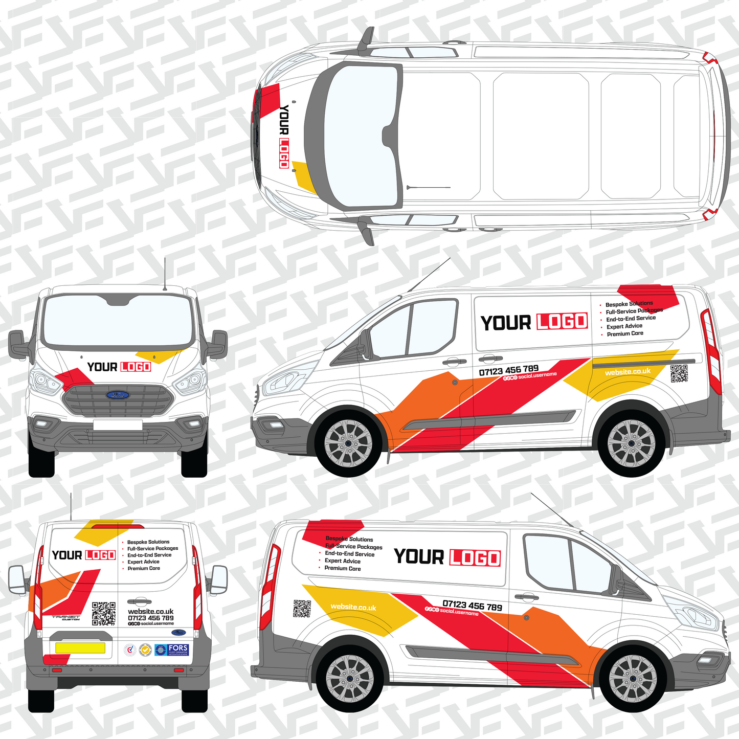 Vector Edge Car Graphics Kit - Ignite Edition